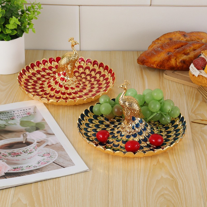 Food Platter Snacks - จานผลไม้รูปนกยูง, ของว่างบนโต๊ะจัดเลี้ยงในพระราชวัง, โถเก็บเค้ก, อุปกรณ์ตกแต่งงานแต่งงานในวันหยุด