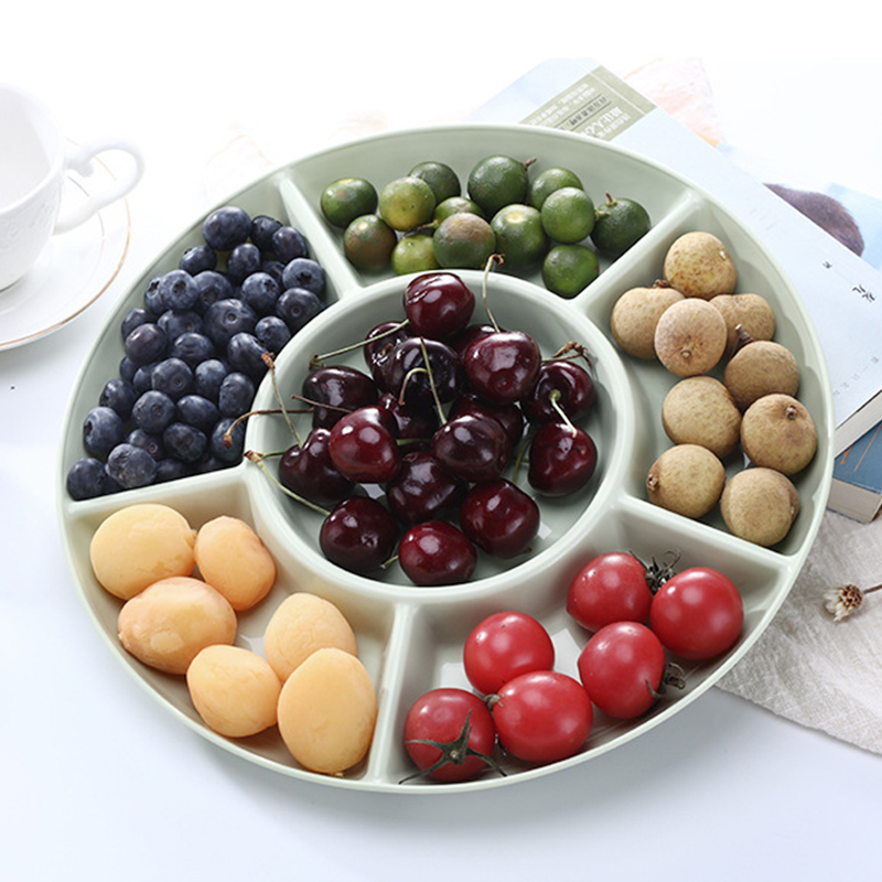Food Platter Snacks - จานขนมผลไม้ถาดใส่อาหาร6ช่องจานเสิร์ฟอาหารเรียกน้ำย่อย