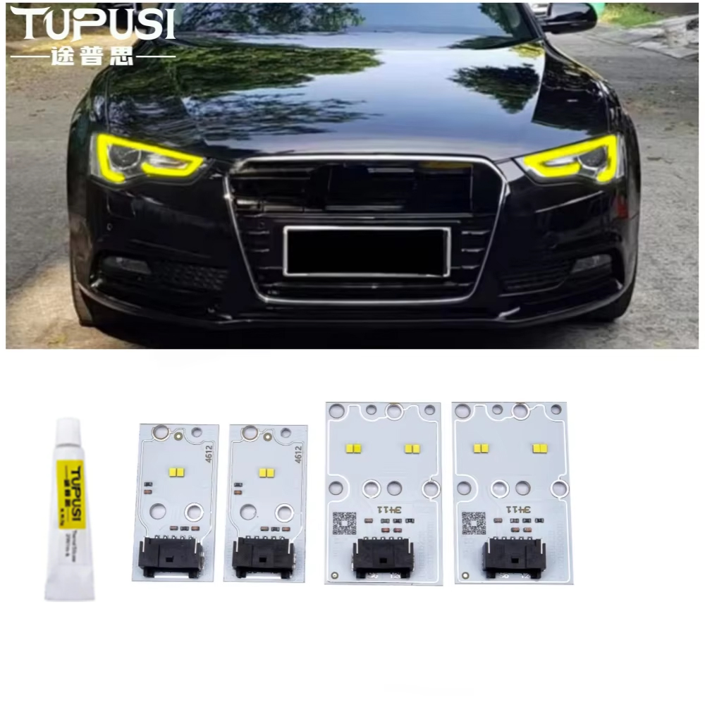 Yellow Food Snacks - 2012-2016 สําหรับ Audi A5 S5 รถอุปกรณ์เสริมใหม่สีเหลือง