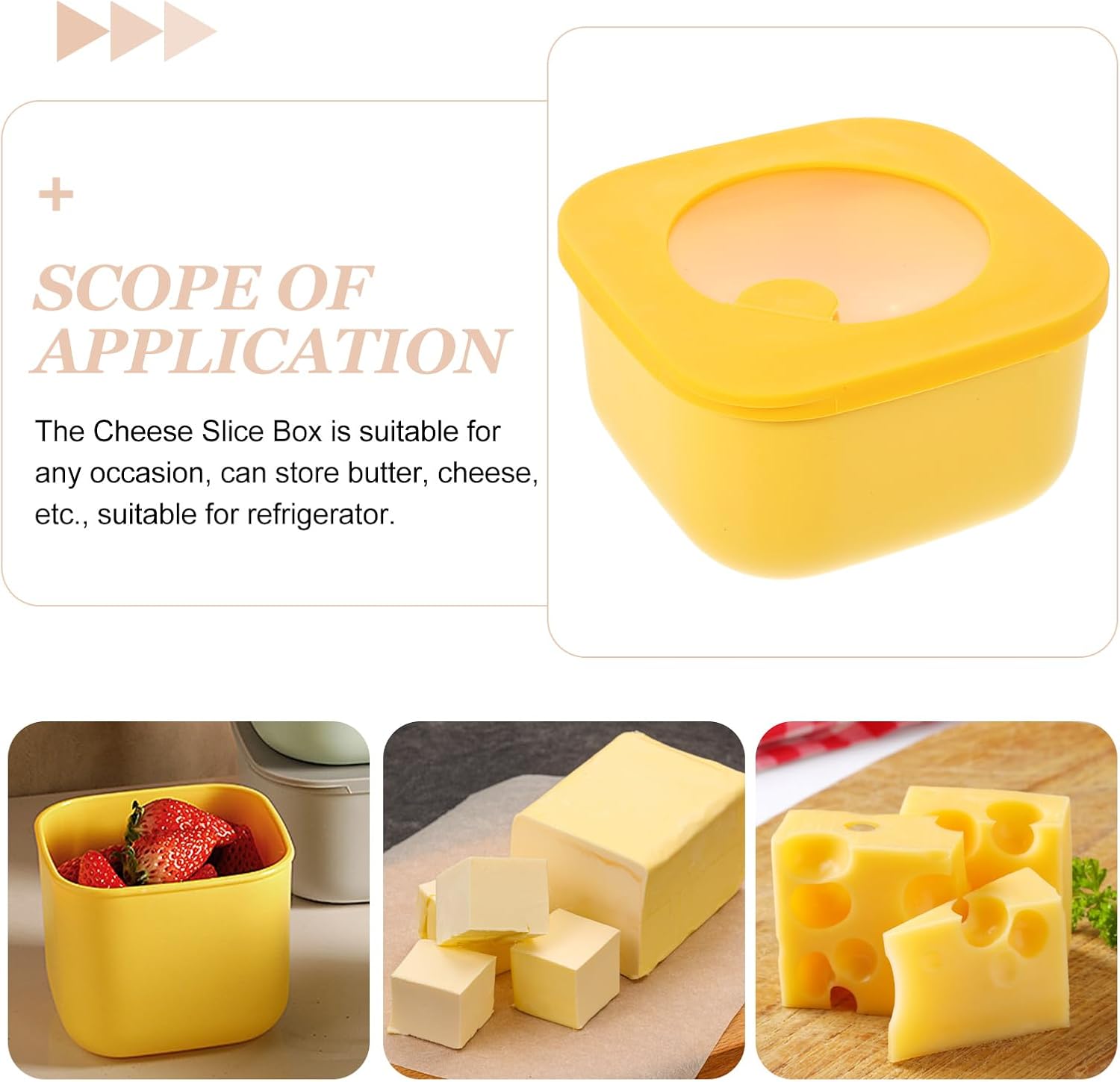 4.7*2.5 ''หั่นชีสคอนเทนเนอร์สํ - Yellow Food Snacks บทวิจารณ์และราคา