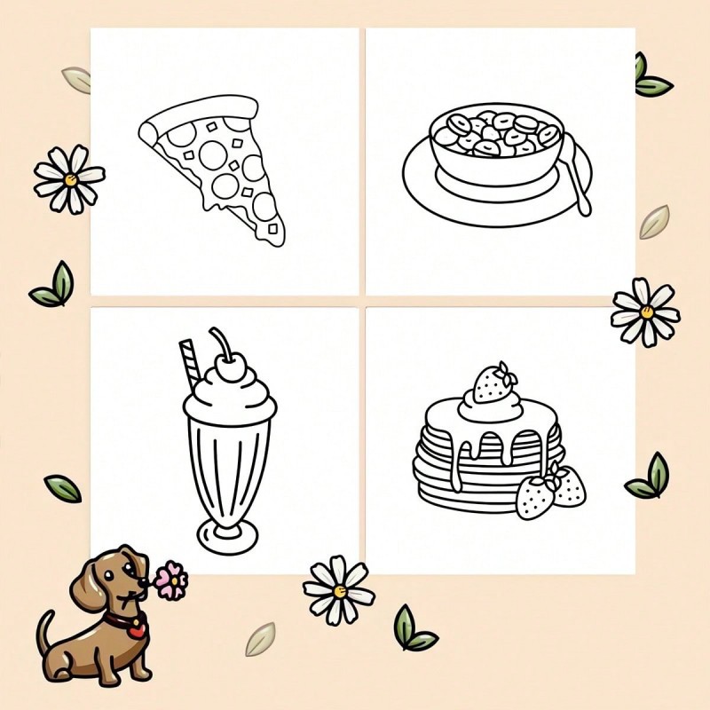สมุดระบายสีธีมอาหารและขนมขบเคี - Food Snacks Drawing บทวิจารณ์และราคา