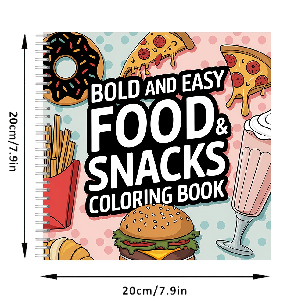 สมุดระบายสีอาหารและขนมง่ายๆ สำ - Food Snacks Drawing บทวิจารณ์และราคา