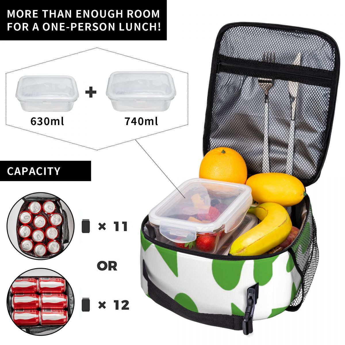 กระเป๋าเก็บอุณหภูมิอาหารสีเขีย - Food Snacks For Hiking บทวิจารณ์และราคา