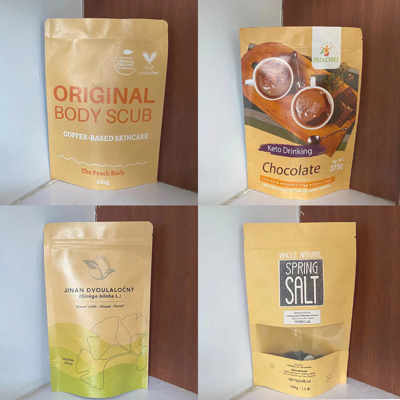 ถุงบรรจุภัณฑ์แบบซิปล็อคตั้งได้ - Food Snacks Logos บทวิจารณ์และราคา