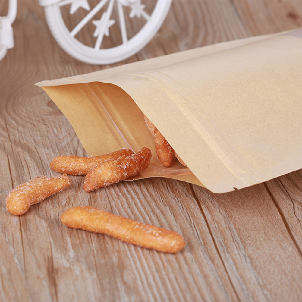 ถุงกระดาษคราฟท์แบบมีซิปปิดผนึก - Food Snack บทวิจารณ์และราคา