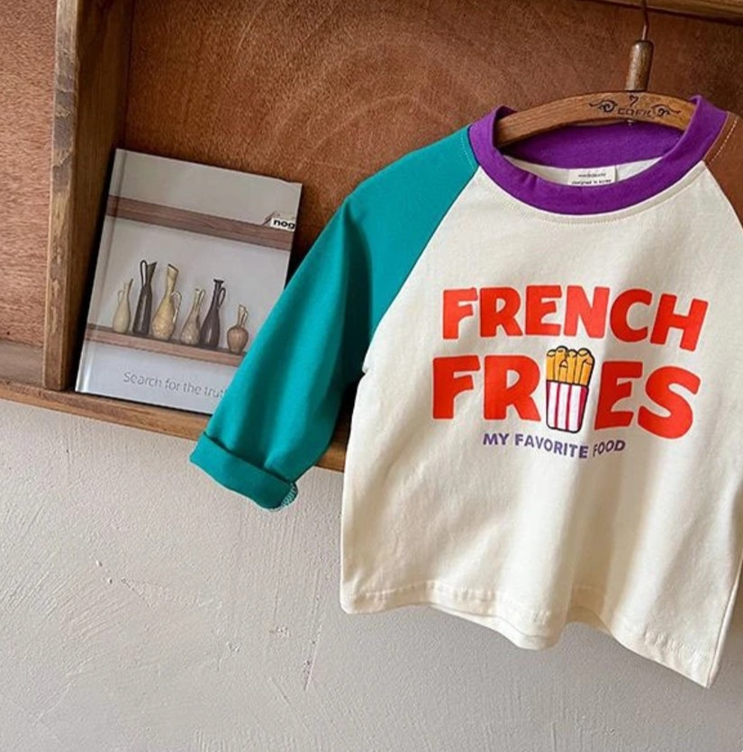 เสื้อยืดแขนยาวเด็ก ลายการ์ตูนข - Soft Food Snacks Kids บทวิจารณ์และราคา