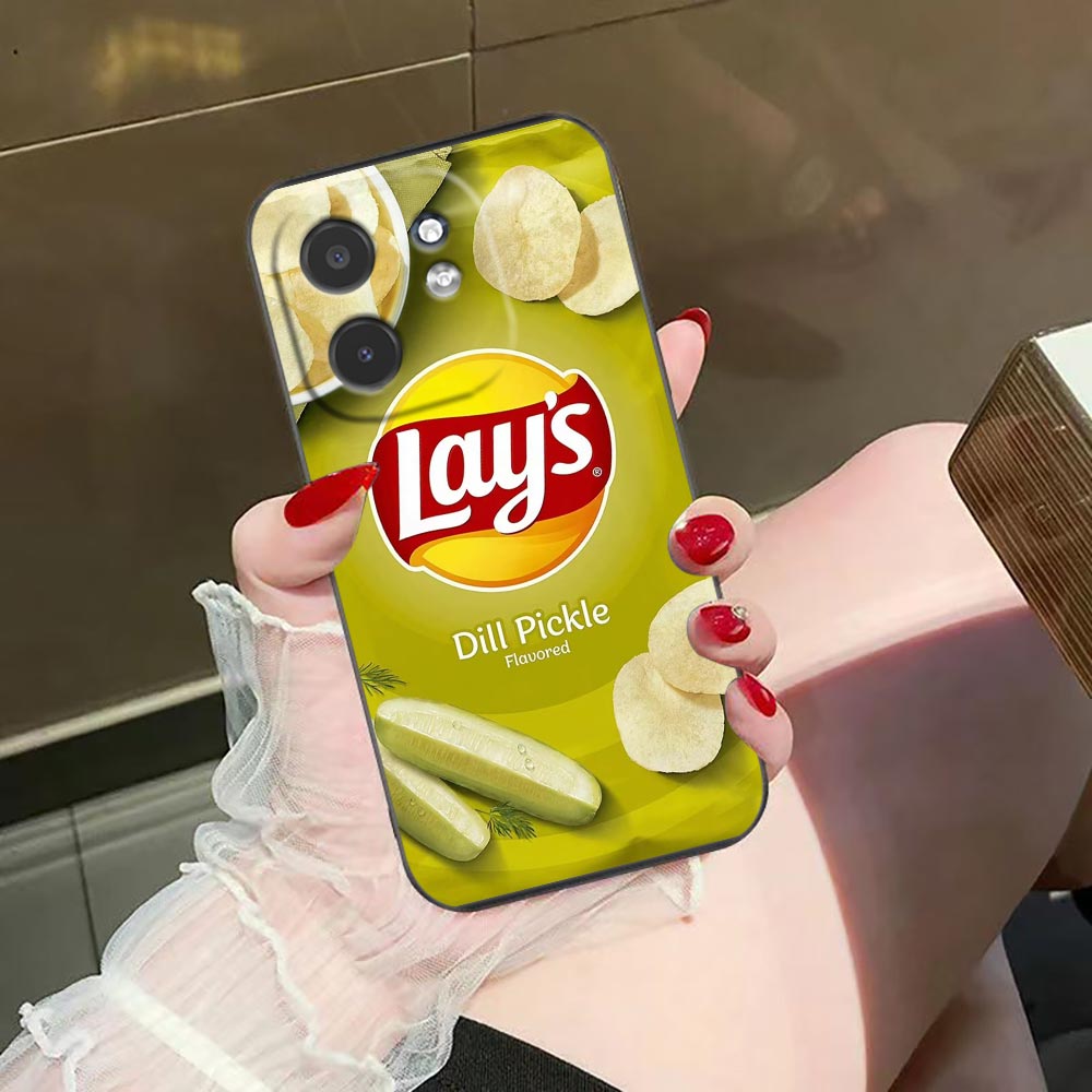 เคสโทรศัพท์ลายขนมขบเคี้ยวมันฝร - Food Snacks Logos บทวิจารณ์และราคา