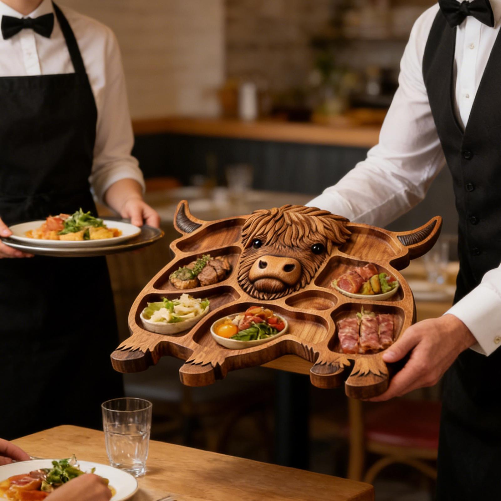 เขียงไม้ลายวัวไฮแลนด์สไตล์ชนบท - Food Platter Snacks บทวิจารณ์และราคา
