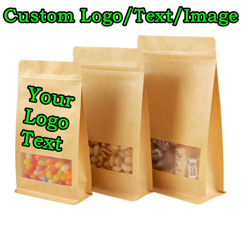 ถุงซิปล็อคกระดาษคราฟท์แบบตั้งไ - Food Snacks Logos บทวิจารณ์และราคา
