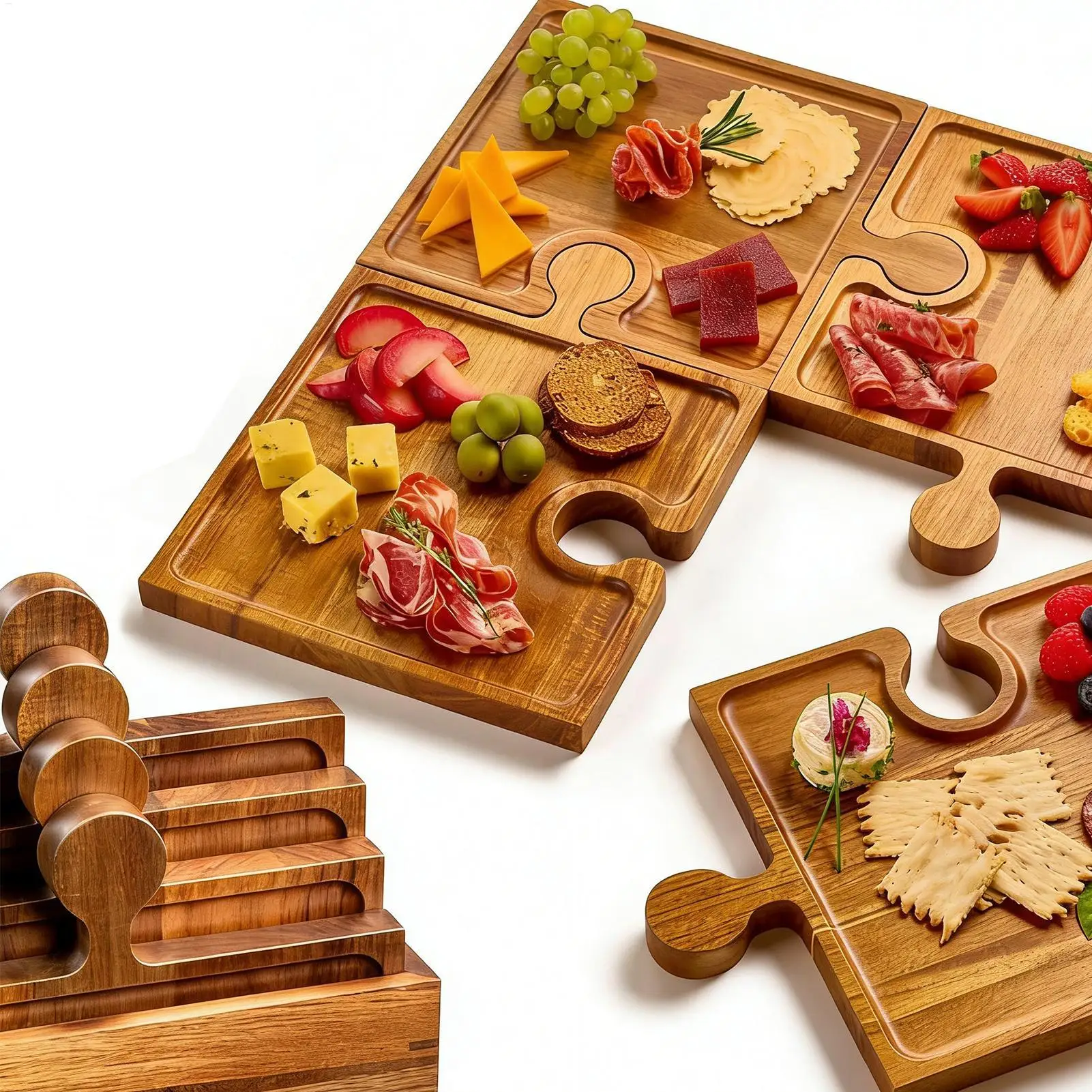 ถาดไม้สำหรับจัดแสดงอาหาร ถาดเส - Food Platter Snacks บทวิจารณ์และราคา