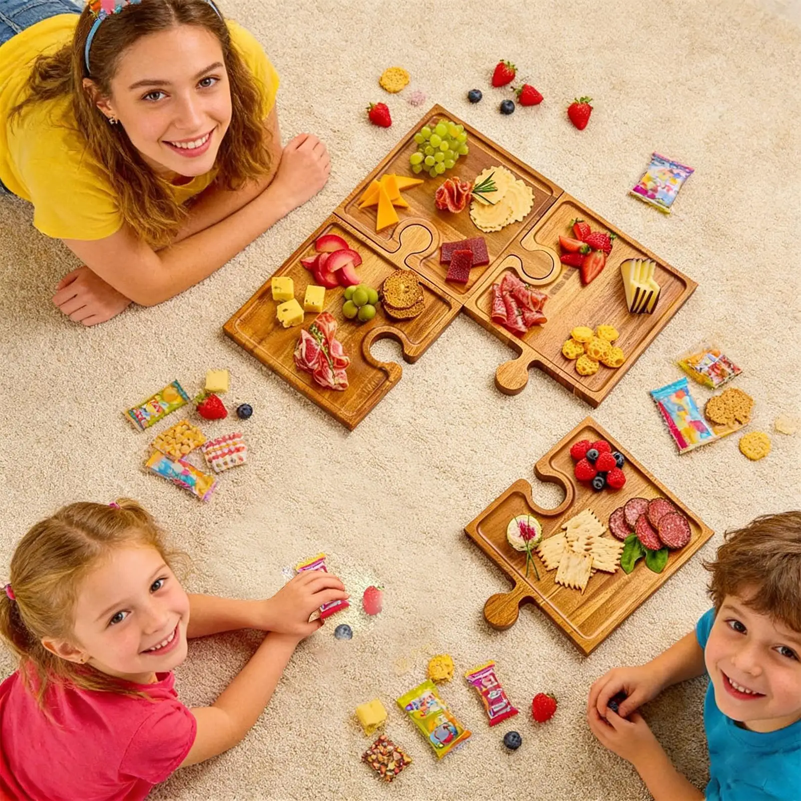 ถาดไม้สำหรับจัดแสดงอาหาร ถาดเส - Food Platter Snacks บทวิจารณ์และราคา