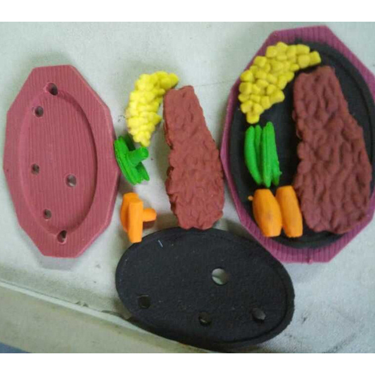 ยางลบธีมอาหารว่าง 12 ชิ้น คอลเ - Soft Food Snacks Kids บทวิจารณ์และราคา