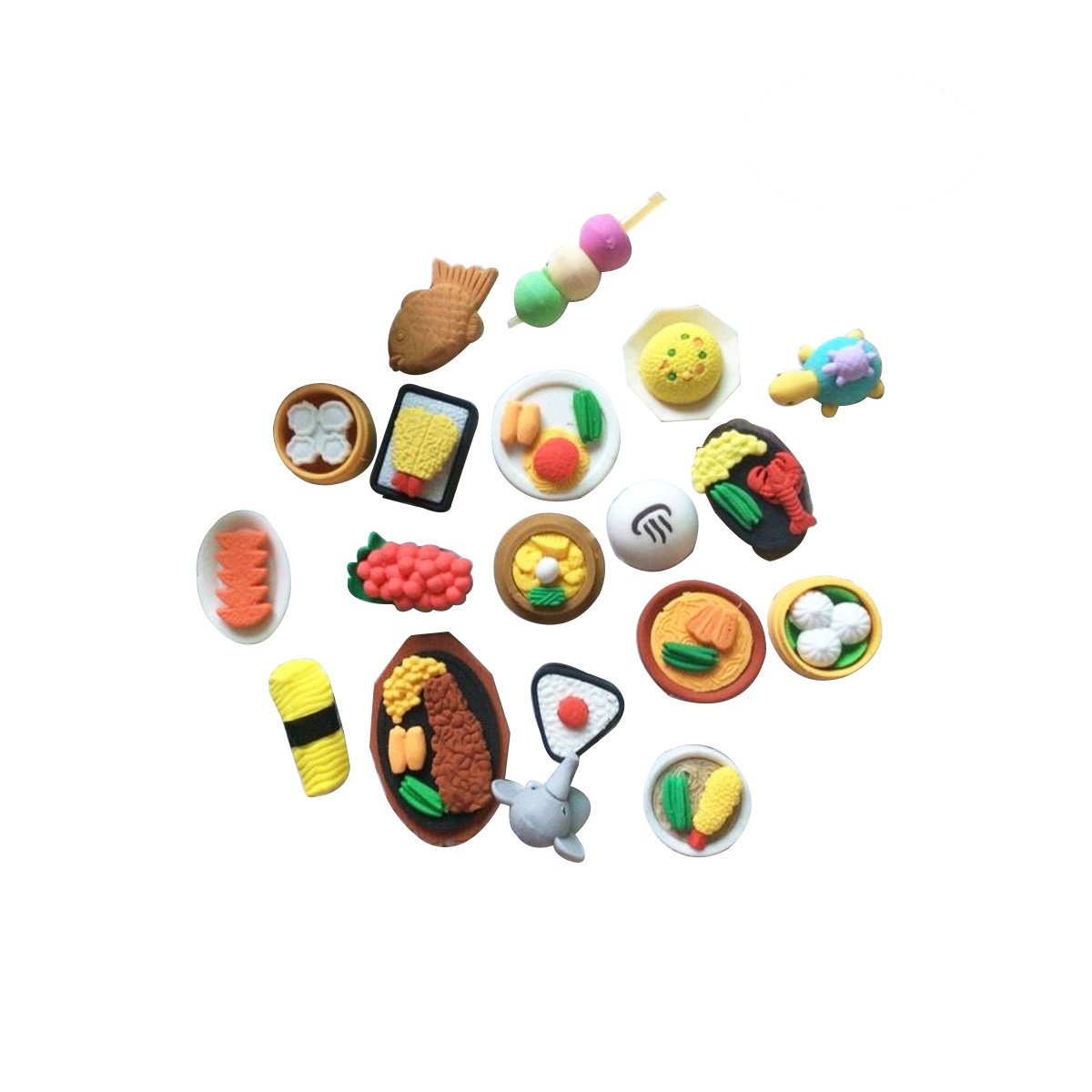 ยางลบธีมอาหารว่าง 12 ชิ้น คอลเ - Soft Food Snacks Kids บทวิจารณ์และราคา