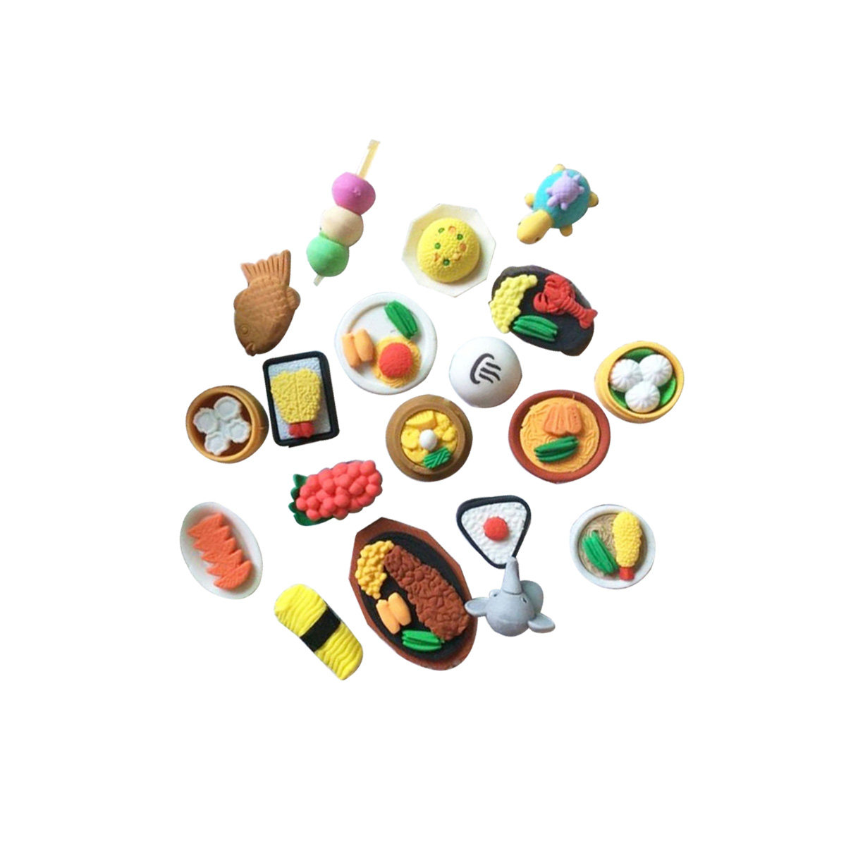 ยางลบธีมอาหารว่าง 12 ชิ้น คอลเ - Soft Food Snacks Kids บทวิจารณ์และราคา