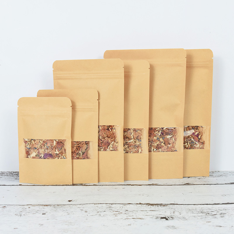 20/50pcs กระดาษคราฟท์ซิปล็อคถุ - Food Snacks For School บทวิจารณ์และราคา