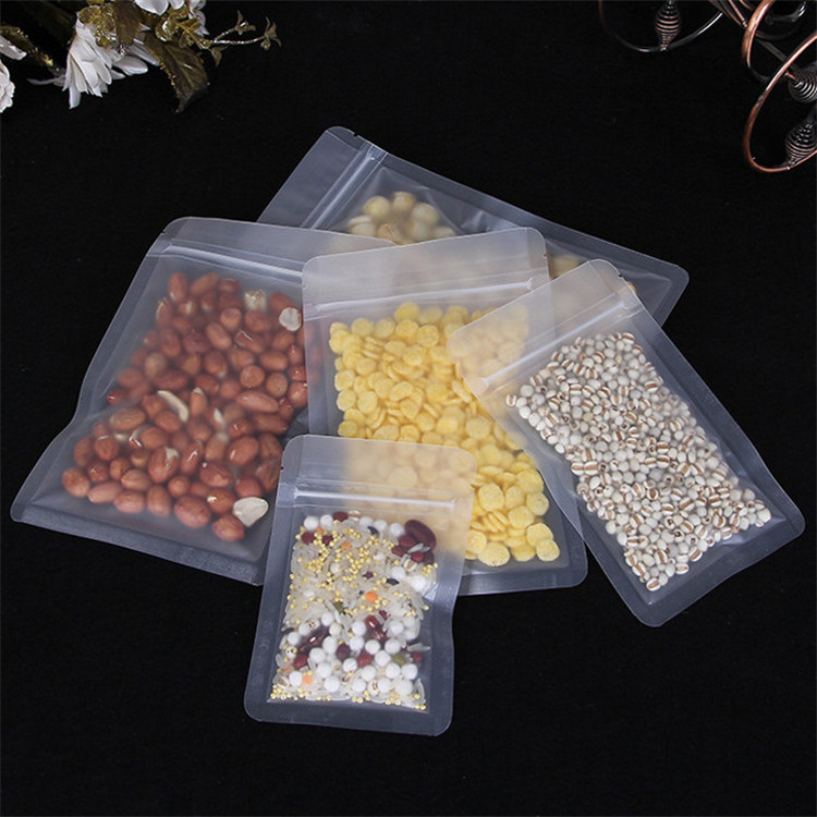 ถุงซิปล็อคพลาสติกแบบฝ้า 100 ชิ - Food Snacks Logos บทวิจารณ์และราคา