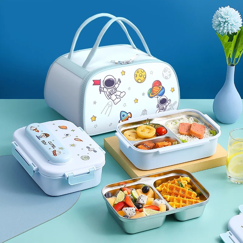 304 สแตนเลสเด็กกล่องอาหารกลางว - Food Or Snacks บทวิจารณ์และราคา