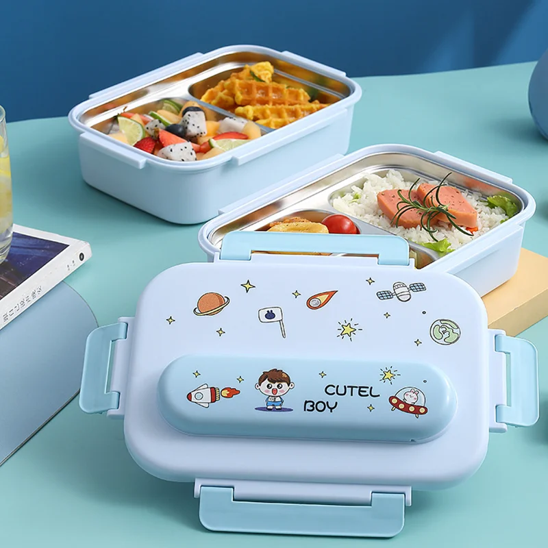 304 สแตนเลสเด็กกล่องอาหารกลางว - Food Or Snacks บทวิจารณ์และราคา