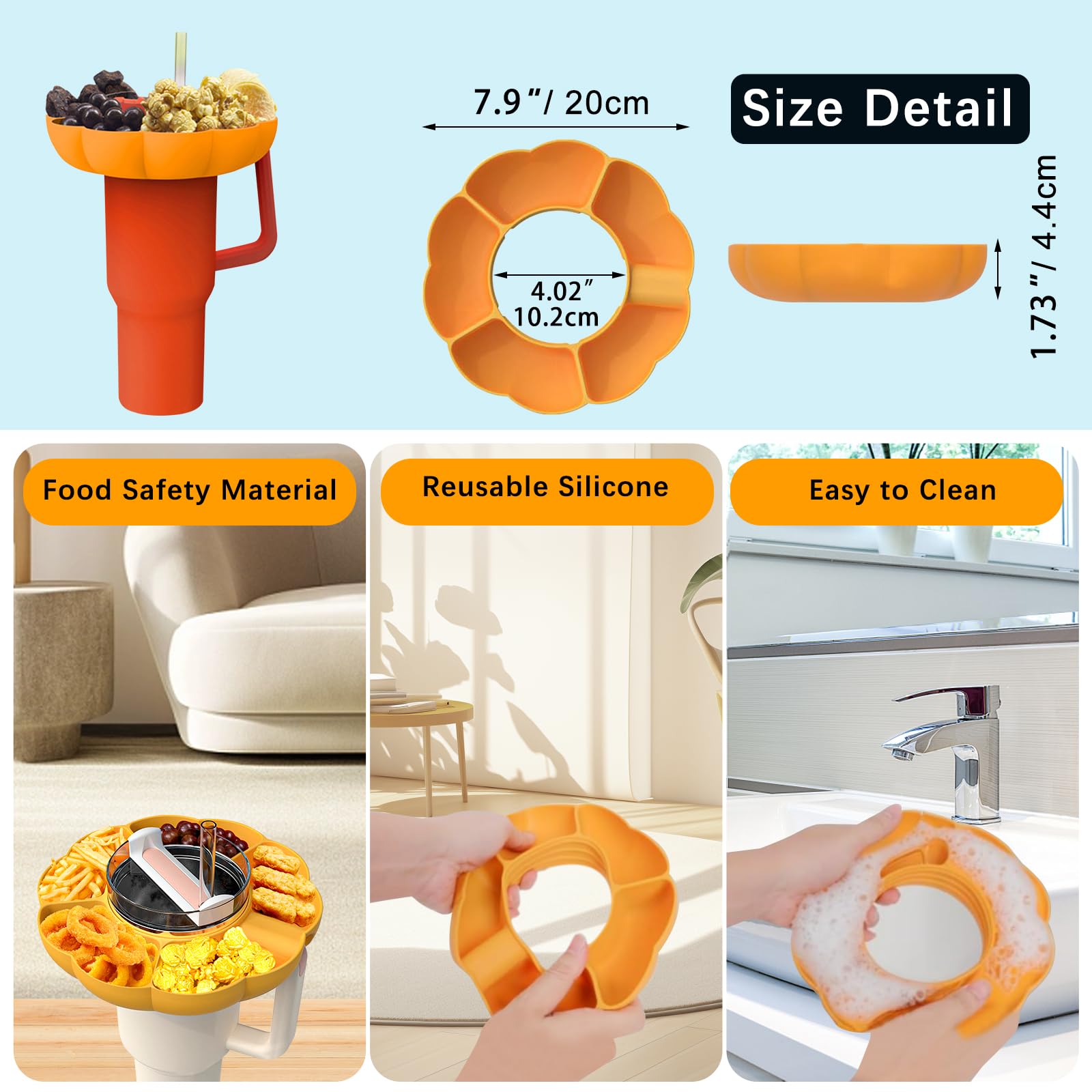 ถาดซิลิโคนสำหรับขนมขบเคี้ยวแบบ - Food Platter Snacks บทวิจารณ์และราคา