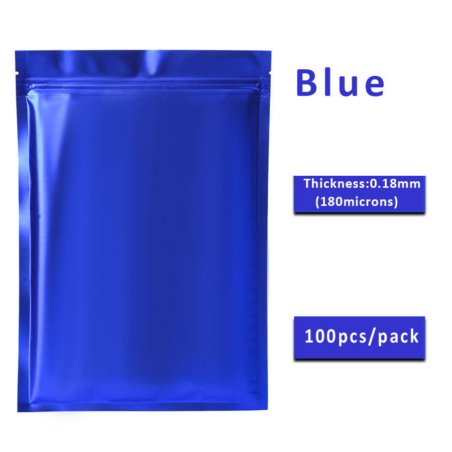100 ชิ้น ถุงซิปฟอยล์สีน้ำเงินด - Food Snack บทวิจารณ์และราคา