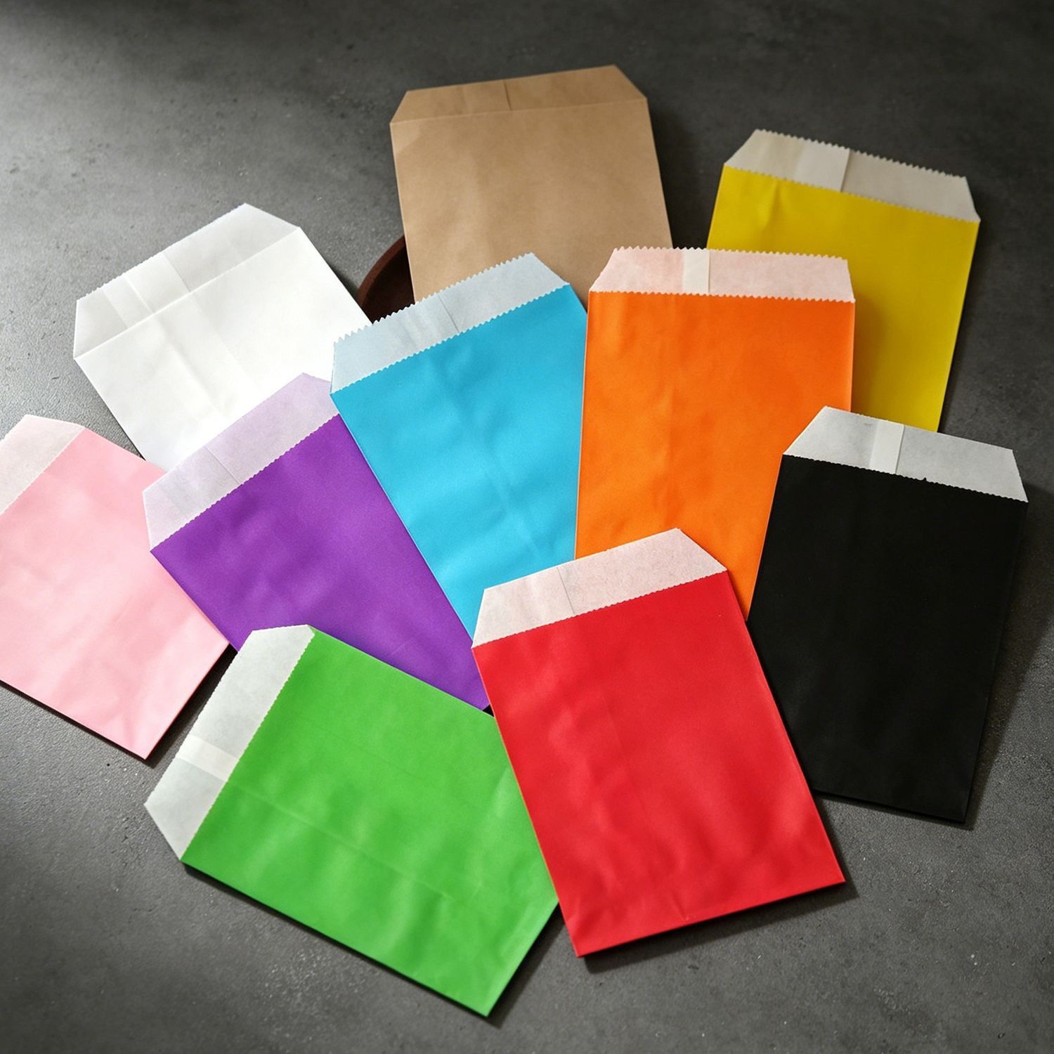 50/100 ชิ้น ถุงกระดาษคราฟท์สี  - Food Snacks For School บทวิจารณ์และราคา
