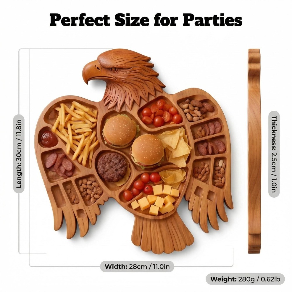 ถาดไม้รูปนกอินทรีสำหรับใส่ผลไม - Food Platter Snacks บทวิจารณ์และราคา