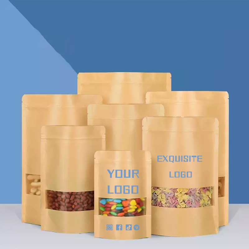 ถุงกระดาษคราฟท์ 50 ใบ, ถุงปิดผ - Food Snacks Logos บทวิจารณ์และราคา