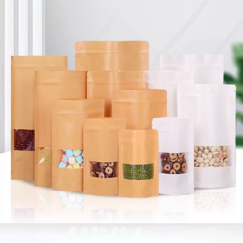 ถุงกระดาษคราฟท์ 50 ใบ, ถุงปิดผ - Food Snacks Logos บทวิจารณ์และราคา