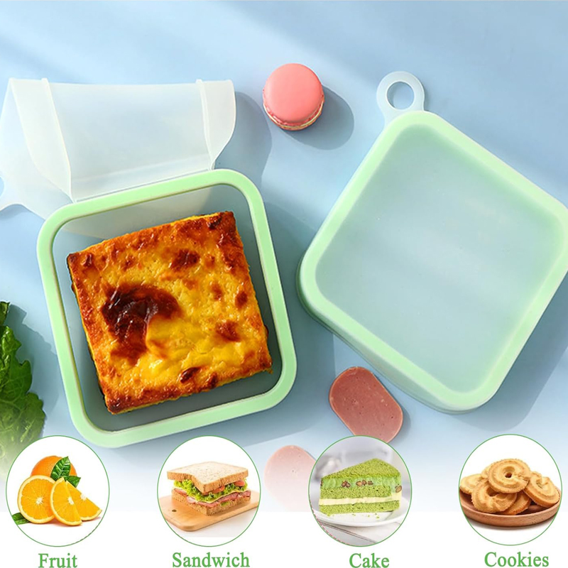 ซิลิโคนแซนวิช Toast กล่อง Bent - Food Or Snacks บทวิจารณ์และราคา