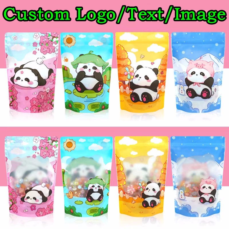 ถุงซิปล็อคแบบตั้งได้พร้อมหน้าต - Food Snacks Logos บทวิจารณ์และราคา